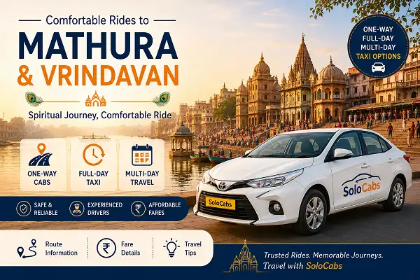 mathura vrindavan cab booking one day multi day taxi options